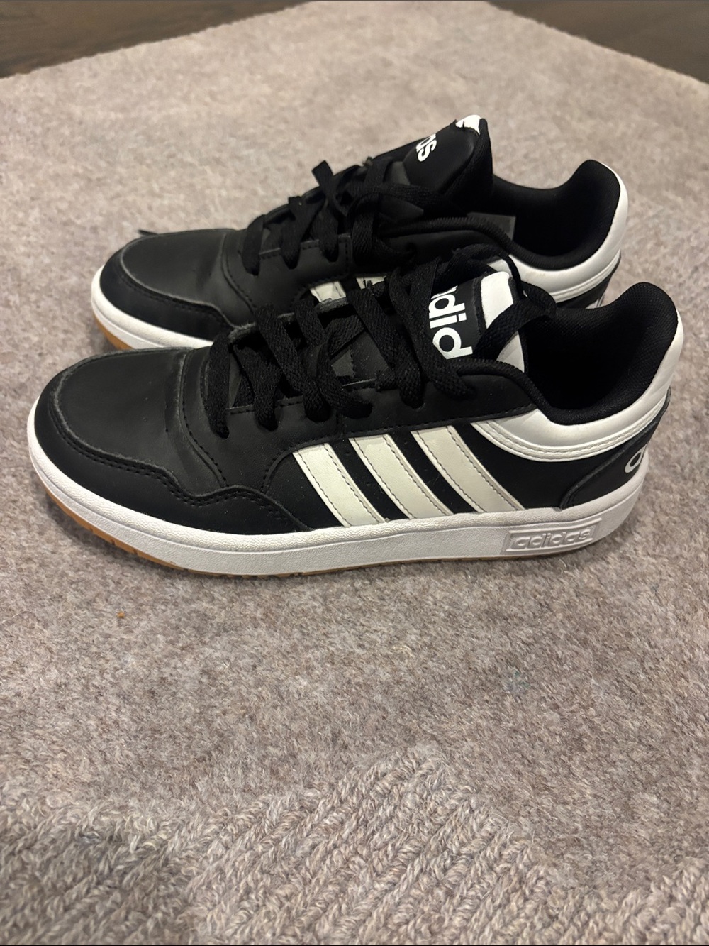 adidas Boy’s Black & White Low-Top Sneakers